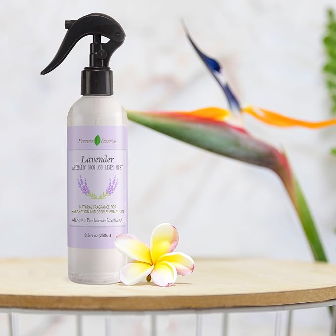 Lavender Room & Pillow Spray with Essential Oil, Linen Mist, 8.45 fl oz | Plant-Based Formula, Fabric Freshener, Small-Batch Crafted, Vegan & Cruelty-Free, No Artificial Fragrance