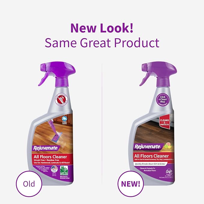 Rejuvenate All Floors Cleaner, 32 Ounces, Breaks Down Dirt and Grime, Cleans and Protects Floors Throughout Your Home, Including Sealed Hardwood, Tile, Vinyl, Laminate and More | Breaks Down Dirt & Grime, Use on Sealed Hardwood Laminate & More, Use wit...