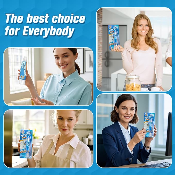 Bleach Pen for Clothes & Grout, 4 in 1 Dual-Tip Stain Remover Gel Pen with Precision Tip & Brush Head, Portable Travel-Size Cleaner for White Laundry, Bathroom Tile Lines, Mold & Mildew, Lemon Scent
