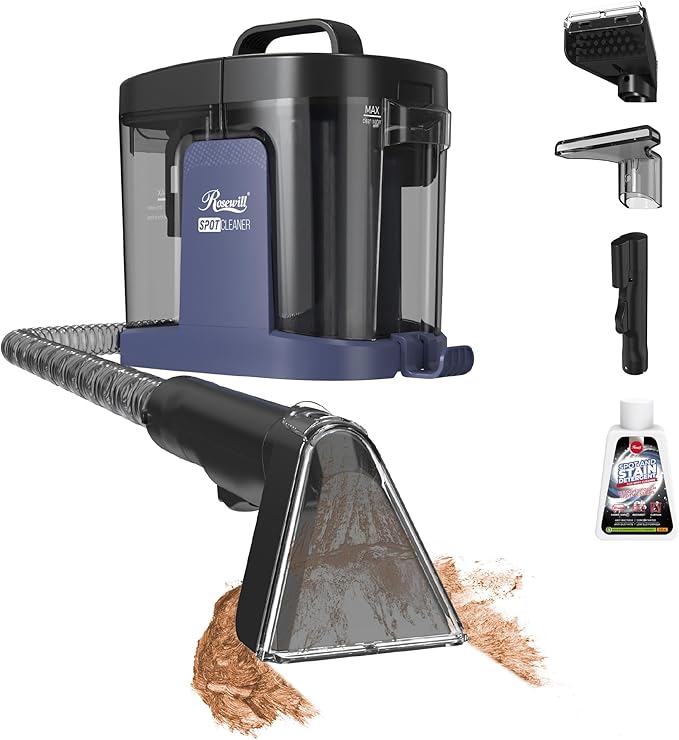 Rosewill Multi-Purpose Portable Carpet and Upholstery Cleaner, Powerful Suction 17 KPa Spot Cleaner, 550W Motor, Car and Auto Detailer, Stain/Spot Remover; Versatile Use: Carpet, Sofa, Pet Hair
