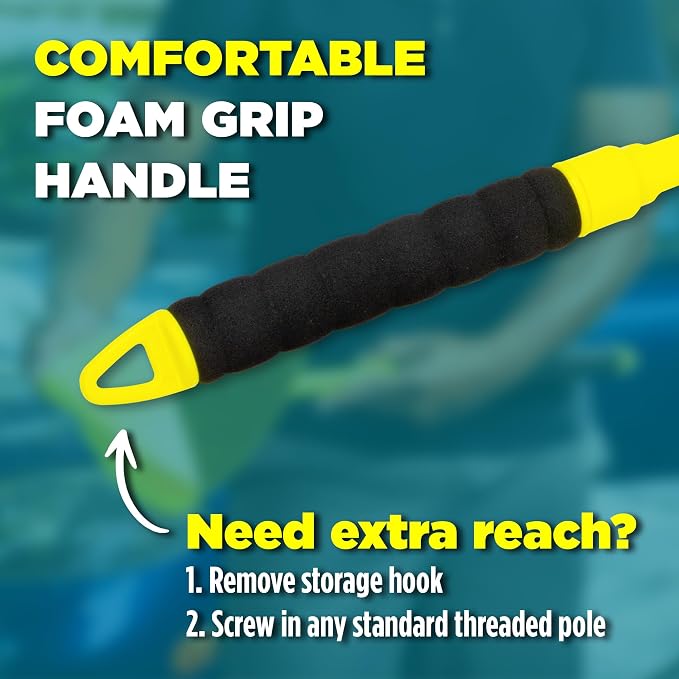 Invisible Glass 99031 Reach & Clean Glass Windshield Cleaner Tool Combo Kit With Premium Aerosol Glass Cleaner, Extendable Handle, (2) Reusable Quick Change Microfibers, and Storage Bag