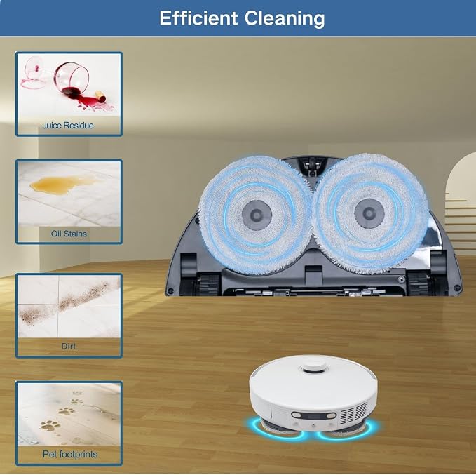 8-Pack Replacement Mop pads compatible with Dreame L50/L40/L40s/L30/L20/L10 Ultra/L10s Pro Ultra/L10s Pro Gen2/L10s Ultra Gen2/L10s Plus/ X50/X40/X30 Ultra/X40 Master/Mova P10/P50 Pro Ultra/V50 Ultra