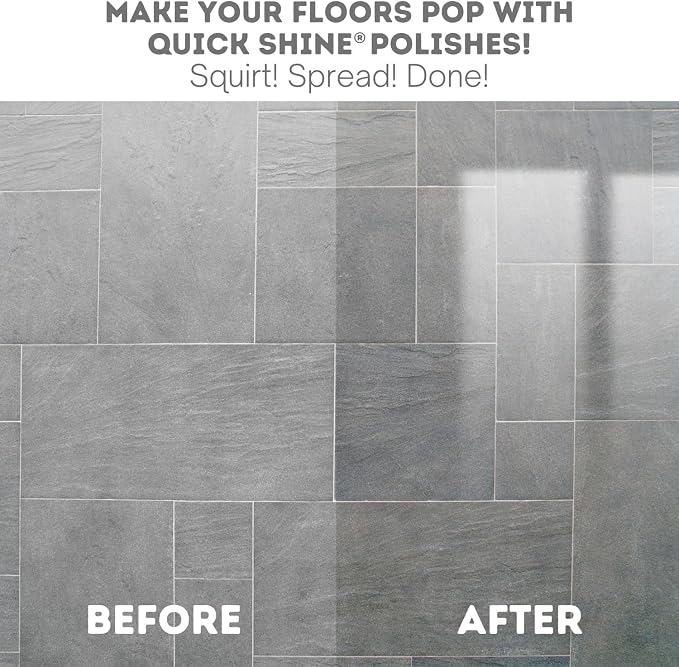 Quick Shine Multi-Surface Floor Finish 64 oz-4 Pk, Deep Rich Shine | Polish Restores, Protects & Refreshes Floors, Streak & Haze Free, Non-slip, pH Neutral, No PFAS, EPA Safer Choice