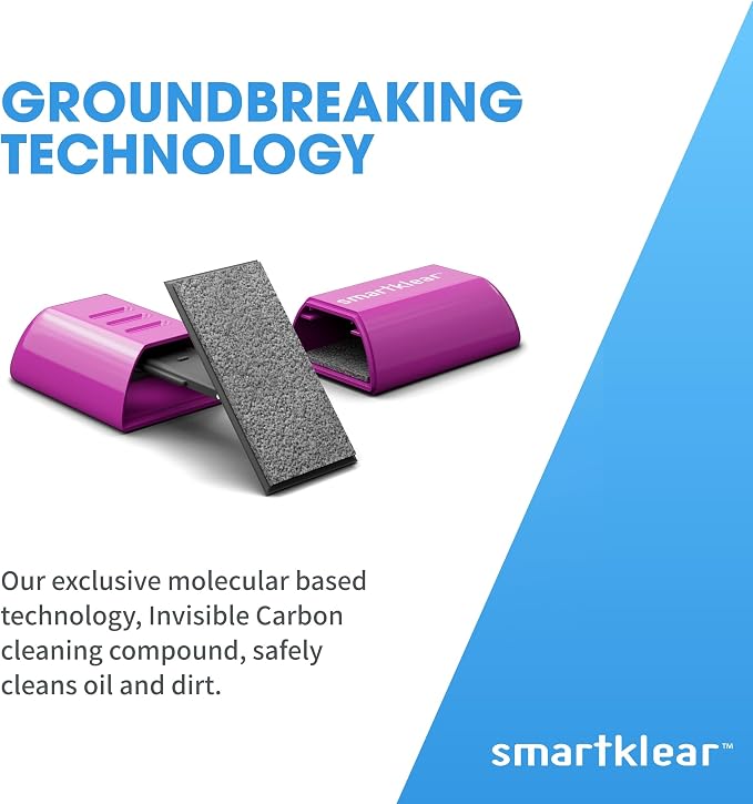 SmartKlear Smart Phone Screen Cleaner - Compatible with iPhones, Androids, and More - Cleaner with Carbon Microfiber Tech-Injected Purple-1 Count (Pack of 1)