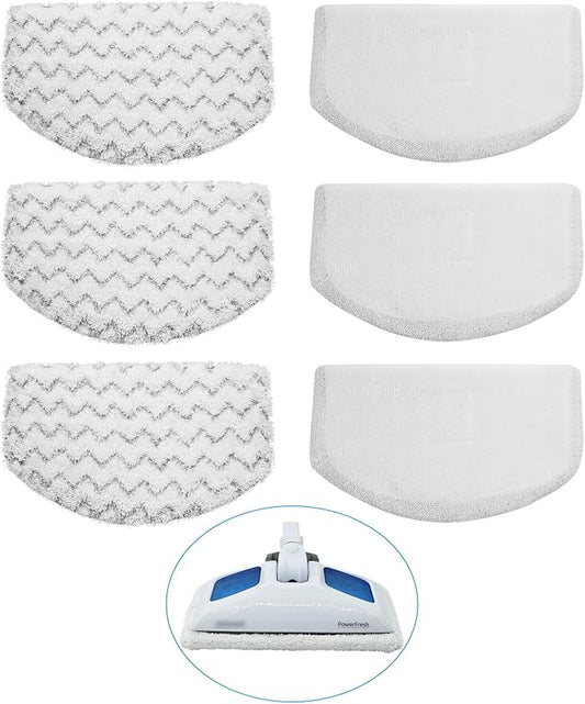 6 Pack Steam Mop Replacement Pads Washable for Bissell Powerfresh | 1940 1806 1940A 19405 1940W 19409 2075A 2685A 2181 2814 1544 Series for Bissell Powerfresh Deluxe 1806 Steam Cleaner Mop Pads