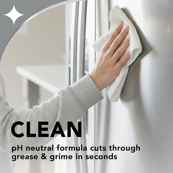 Weiman Stainless Steel Cleaner & Polish, 2 Pack Aerosol, Anti Fingerprint Spray Stainless Steel Cloth, Water Spots & Grease, No Streaks or Residue, Safe for Metal Polish, Chrome, Appliances & Sinks