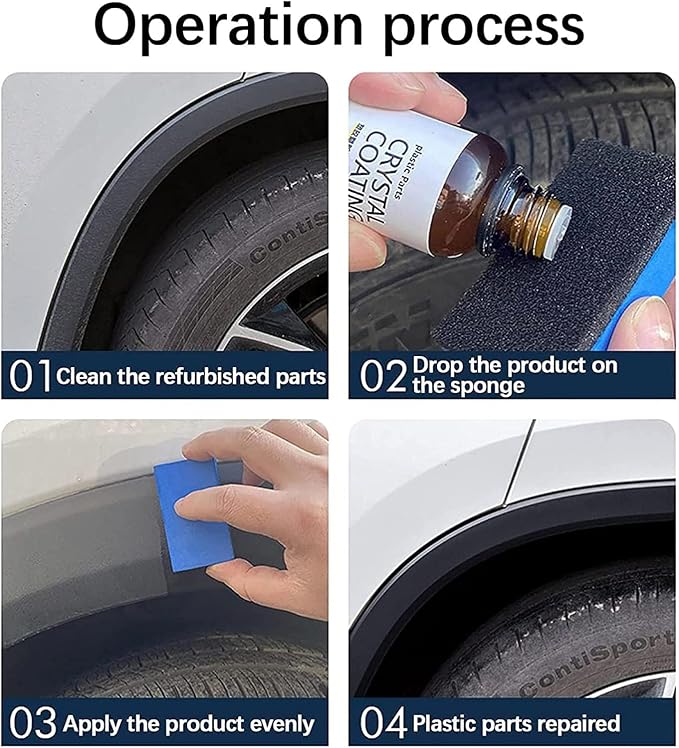 Cristal Coating para Plástico Del Carro, Crystal Coating for Car, Plastic Parts Crystal Coating, Crystal Coating for Car Plastic Parts (1Pc)