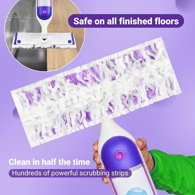 54 Count Disposable Power Mop Pads Refills Compatible with swiffer | PowerMop Wet Pads Rifill Cooperate with Swiffer Mop Refill Liquid Extra Absorbent, Traps Dust & Hair