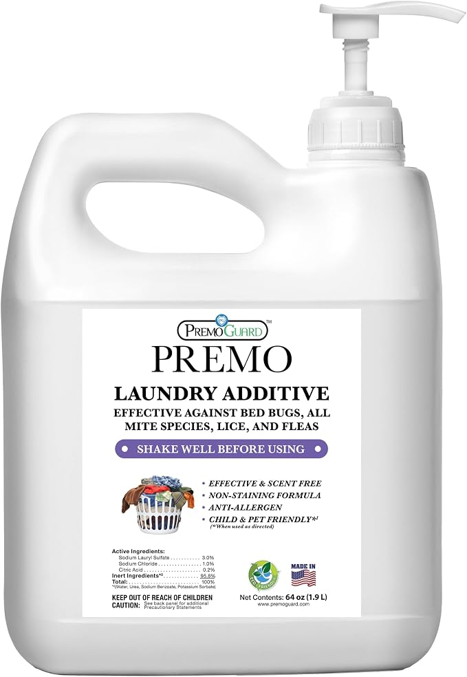 Premo Guard Bed Bug, Mite & Lice Natural Laundry Detergent Additive
