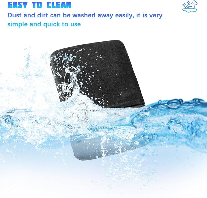 Car Screen Cleaner, Microfiber Cloth Vehicle Touchscreen Cleaning Wipes, Foldable Automotive Interior Cleaning Pad Accessory for Dashboard LCD Display, Fit for Truck SUV RV (Rectangle/Gray)