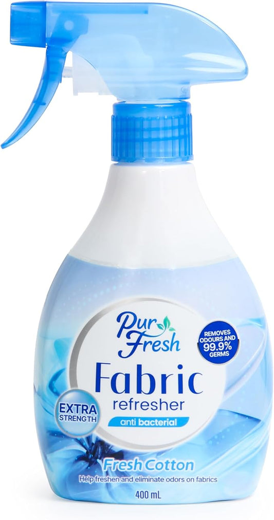 Fabric Refresher Spray - Fresh Cotton - Wrinkle Release Spray & Fabric Softener Alternative - Odor Eliminator Deodorizer Spray for Clothes, Bedding and Home Use