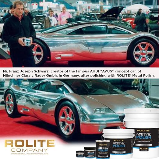 Rolite Metal Polish Paste 1 Lb Industrial Strength Scratch Remover for Aluminum Chrome Stainless Steel