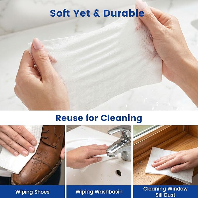 BigOtters 200PCS Cotton Compressed Towels, Disposable Face Towels, Portable Expandable Wipes for Travel Camping Hiking Outdoor Hotel