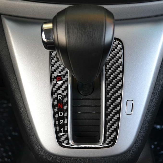 Real Carbon Fiber Trim for Honda CRV Accessories | for CR-V 2012 2013 2014 2015 2016 Gear Shifting Box Indicator Sticker Interior Thick Overlay Decal