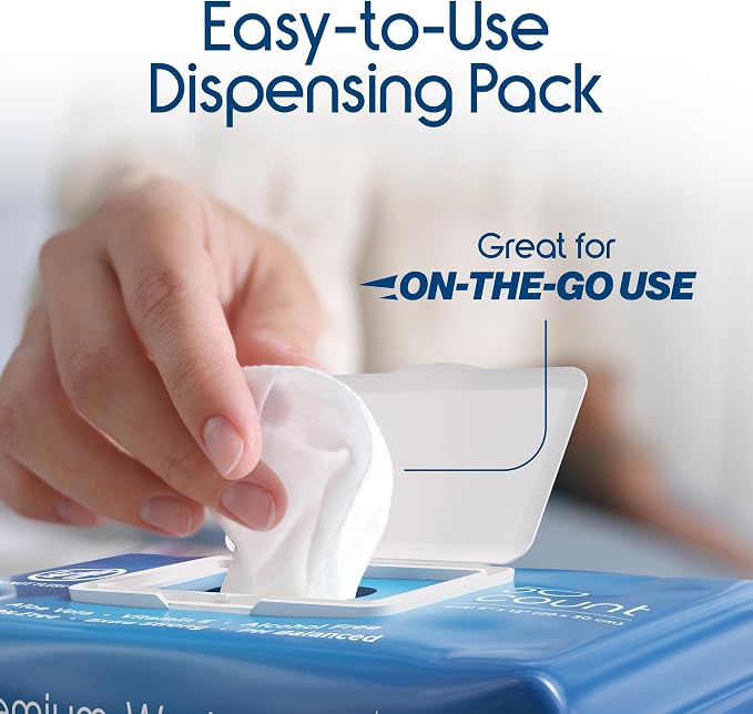 Inspire Adult Wet Wipes, Wash Cloths, Incontinence & Cleansing for Elderly Extra Large, 8"x12" (300 count)