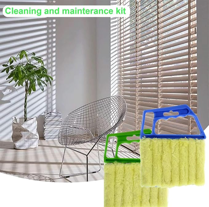 2 Pcs Blind Cleaner - Washable Window Blind Cleaner Duster Tool | Blind Duster for Wood Dlinds Mini Duster Brush Blind Dust Cleaner Venetian Shades Brush Window