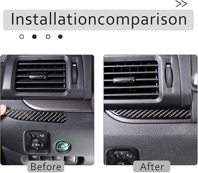 Black Carbon Fiber Interior Decoration Trim Kits, Center Console Trim Cover Sets for Honda Pilot 2016-2022, Center Consoles Cover Decals Protector