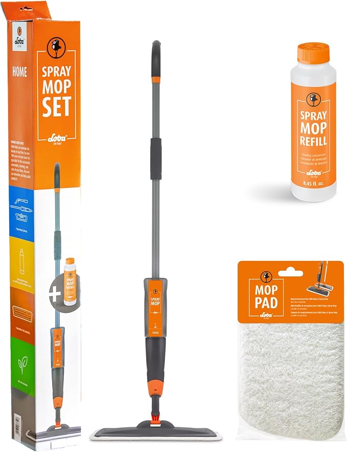 LOBA Spray Mop Set | Starter Kit | Great for All Hard-Surface Floor Covering