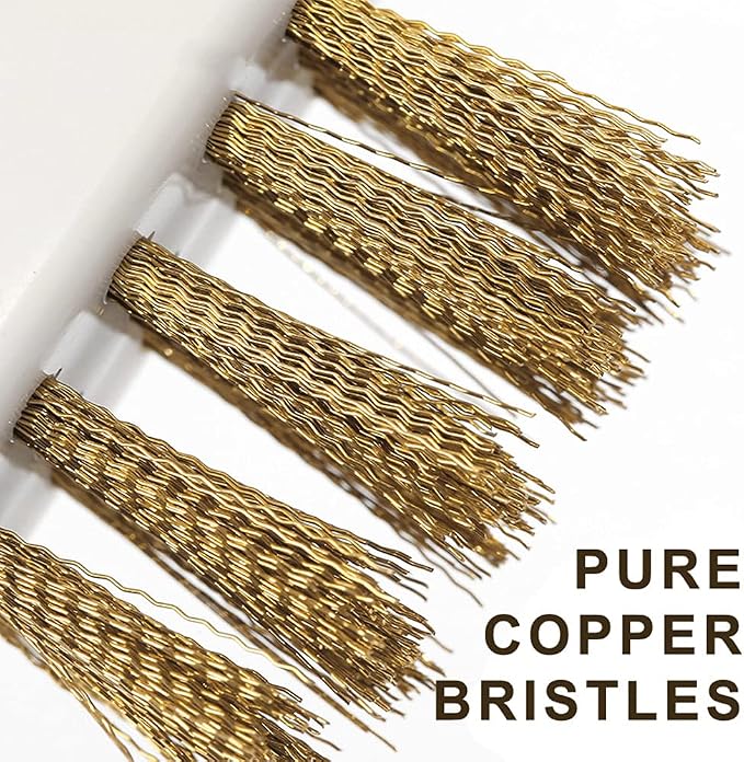 Gas Stove Brass Wire Stiff Bristles Brushes Rust Cleaner for Kitchen Grease Grime Pot Pan