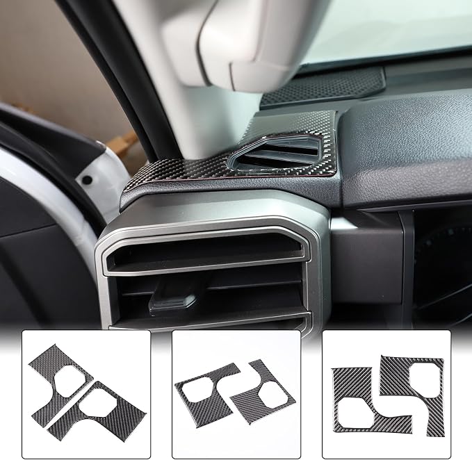 Car Dashboard Side Air Outlet Panel Trim Sticker Fit Toyot@a Tundra/Sequoia 2022-2024 Car Center Console Dashboard Side Air Vent Outlet Air-Conditioner Wind Frame Cover Protection Sticker Accessories