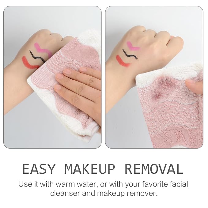 SINLAND Absorbent Coral Velvet Washcloth Ultra Soft Microfiber Face Towels 12 x 12 inch Multi-Purpose Face Cloths for Household and Sport