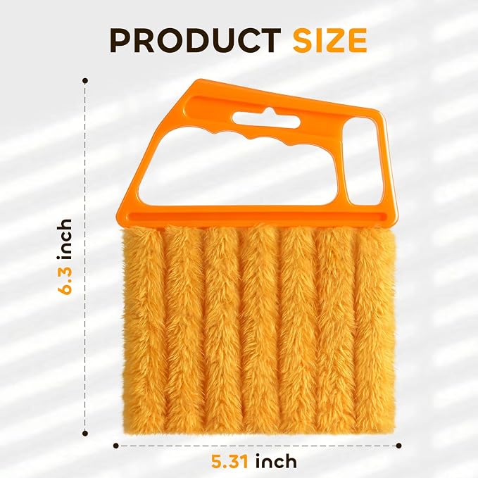 2 Pcs Blind Cleaner Duster Tool,Blind Dusters for Cleaning,Cleaning Brush,7 Finger Dusting Cleaner Tool for Window & Air Conditioner,Window Blinds Cleaner Microfiber Washable