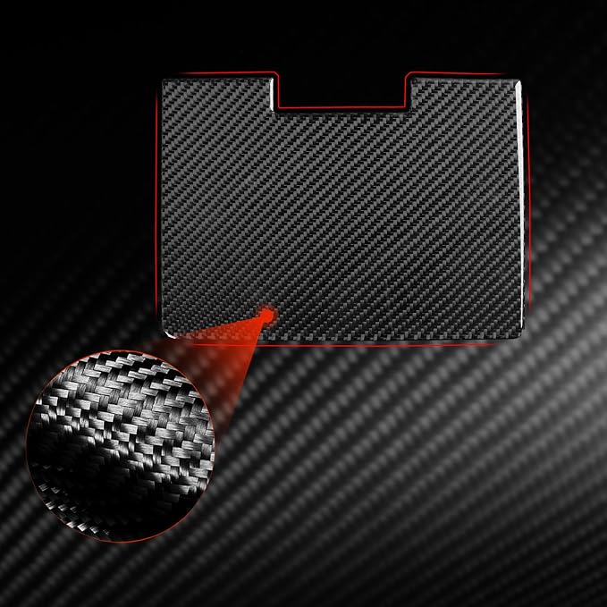 Fit for Cadillac Escalade ESV 2007-2014 / EXT Hybrid 2009-2013 | Real Carbon Fiber | Accessories | Trim Rear Cup Holder Panel | Stickers | Thick Overlay | Anti-scratch