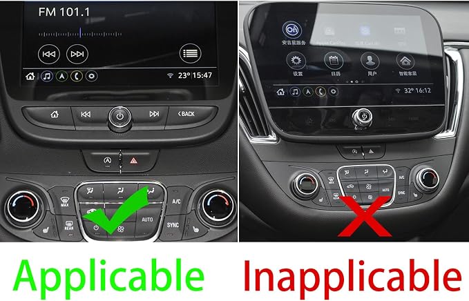 Real Carbon Fiber Trim for Chevy Malibu 9th Gen Accessories | for 2016-2024 Navigation Control Button Frame Cover Sticker Interior Thick Overlay Decal