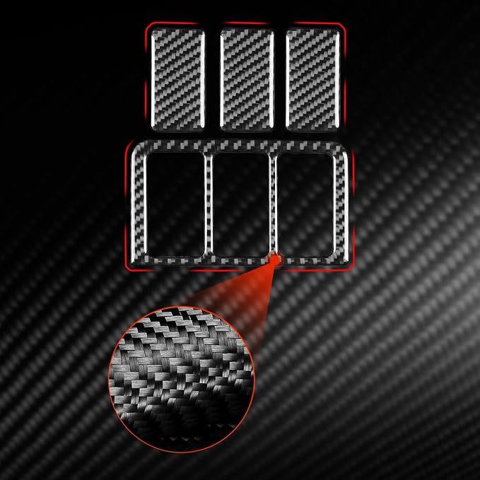 Real Carbon Fiber Trim for Honda Accord Accessories | for 2003 2004 2005 2006 2007，Sunroof Switch Control Panel Cover，Interior Dash Panel，Thick Overlay Sticker Decal