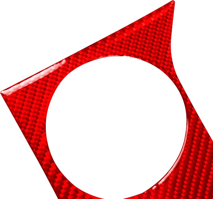 Red Real Carbon Fiber Trim for Ford Mustang Accessories | for GT Shelby 2005 2006 2007 2008 2009 Central Consoles Air Vent Wind Outlet Interior Thick Overlay Decal