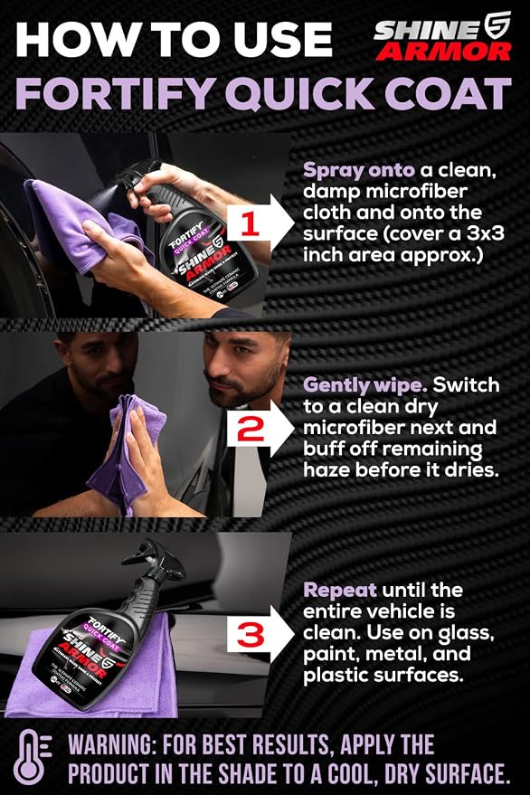 Ceramic Coating Spray - One Bottle Replaces Your Wash, Wax and Sealant | 24 Fl Oz - Extra-Large Waterless Wash, Wax and Polymer Sealant Keeps More Vehicles Glossy, Slick and Protected outdoors