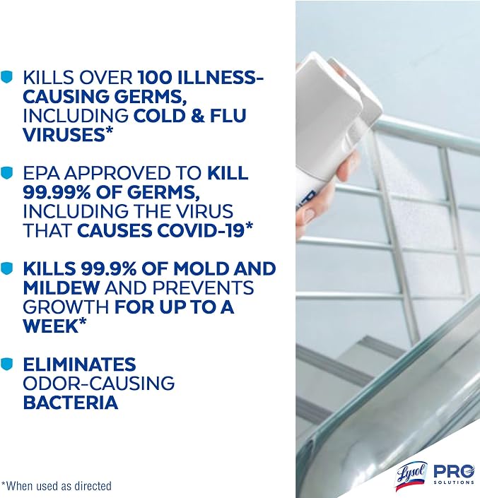 Lysol Professional Disinfectant Spray, Crisp Linen, 228oz (12X19oz)