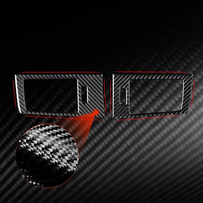 Fit for Cadillac Escalade ESV 2007-2014 / EXT Hybrid 2009-2013 | Real Carbon Fiber | Accessories | Trim Instrument Side Air Vent Surround Cover | Stickers | Anti-scratch