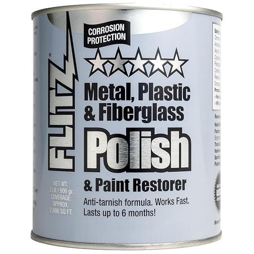 Flitz Metal Polish Paste - 2lb Can of USA-Made Polish for Solid Chrome, Stainless Steel, Aluminum- Non-Abrasive for Light Oxidation - Requires Manual Buffing - Not for Plated/Coated Surfaces (1 Pack)