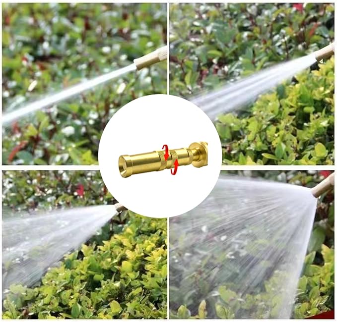 High-Pressure Brass Adjustable Twist Nozzle, Garden Hose Heavy Duty Nozzle Sprayer for Car Washing, Cleaning,Patio, Lawn,2-Pack ﻿