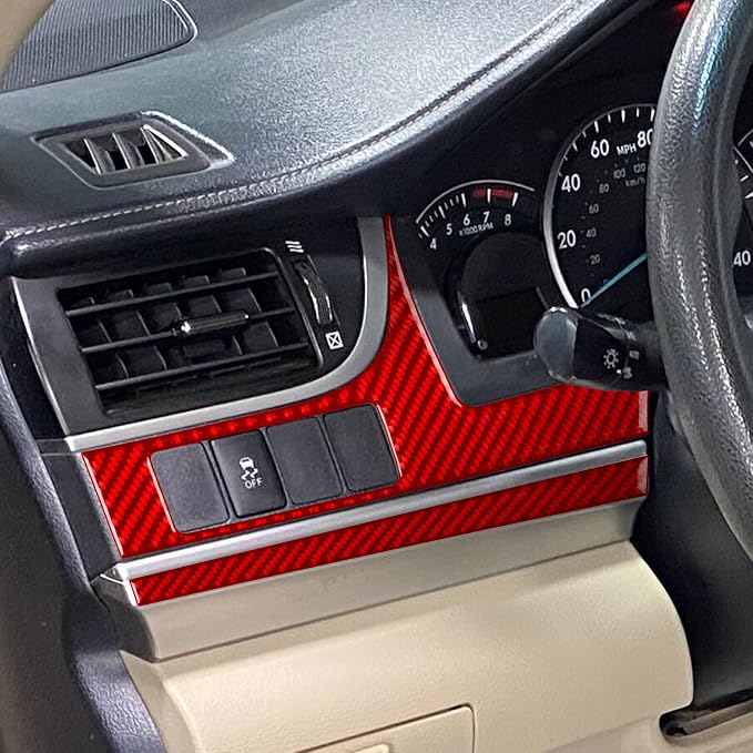 Real Carbon Fiber Trim for Toyota Camry Accessories | for 2012 2013 2014 Engine Start Stop Panel Ignition Control Lower Decoration Panel Interior Thick Overlay Decal