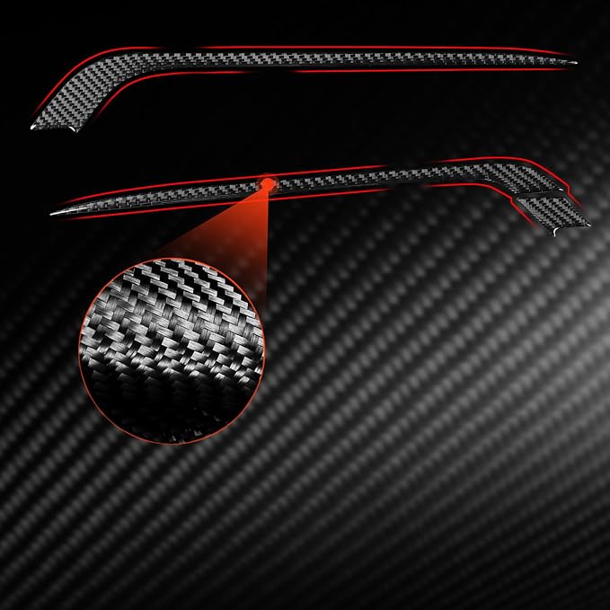 Carbon Fiber Front Grille Stickers Fit for Audi A3 8Y S3 2021-2025 | Front Grille Side Trim Decorations | Accessories | Anti-scratch | Self-adhesive