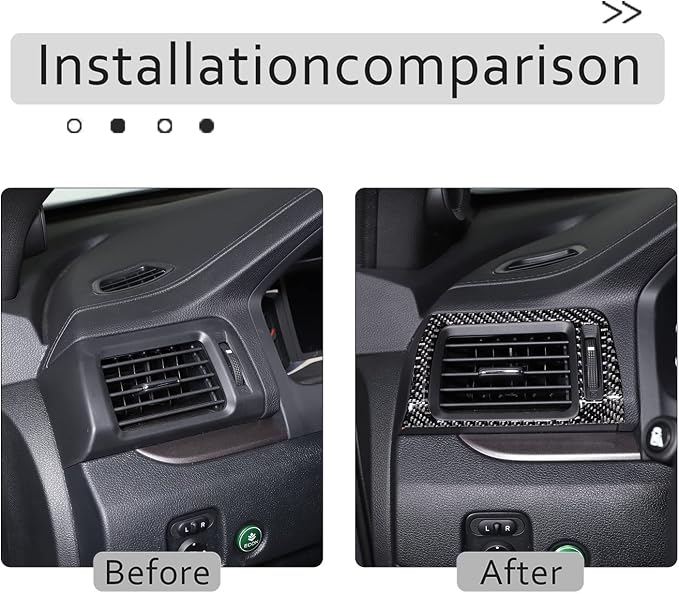 Center Console Side Air Vent Cover Sticker for Honda Pilot 2016-2022/ Ridgeline 2017-2023/ Passport 2019-2023, Dashboard Panel Side Air Vent Outlet Trim Cover Frame (Center Side Air Vent Frame)