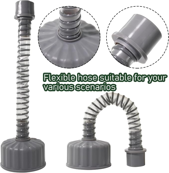A/C Drain Lines Cleaner Tool in Wet Vac Attachment To Unclog And Evacuate, ABS Plastic Vacuum Hose Compatiable With Most PVC Pipe Sizes, Easy To Use, Grey