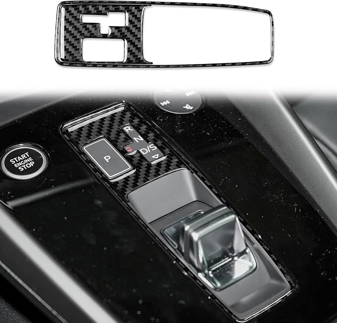 Real Carbon Fiber Gear Shift Stickers Fit for Audi A3 8Y S3 2021-2025 | Gear Shift Indicator Panel Trim Center Console | Accessories | Thick Overlay | Anti-scratch