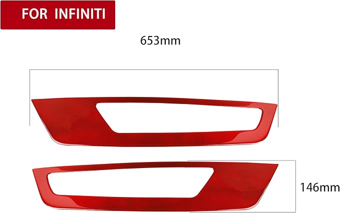 Real Carbon Fiber Trim for Ford Mustang Accessories | for 2009 2010 2011 2012 2013 2014 Front Inner Door Panel Interior Thick Overlay Decal