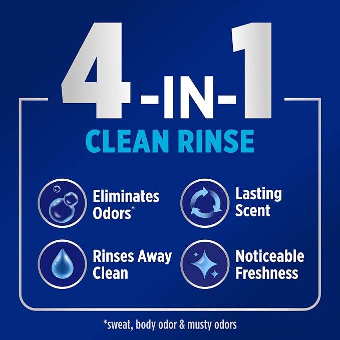 OxiClean Odor Blasters Fabric Rinse, Sparkling Fresh Scent, 50 fl oz | 4-in-1 Clean Rinse Formula, Laundry Additive, Odor Eliminator, Removes Sweat and Musty Odors