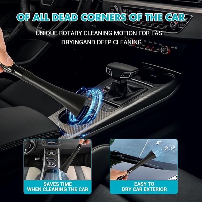 Car Cleaning Gun Detailing Interior Dryer Air Blow Gun Car Detailing Tools for | Mini Potent High Pressure Blower Gun Car Detailing Kit Interior Cleaner,Car Quickly Blasts Dirt and Dust Works with Air
