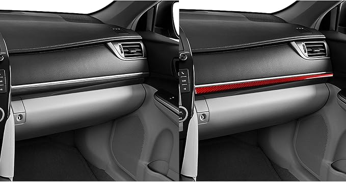 Real Carbon Fiber Trim for Toyota Camry Accessories | for 2012 2013 2014 Co-Pilot Dashboard Strip Interior Thick Overlay Decal