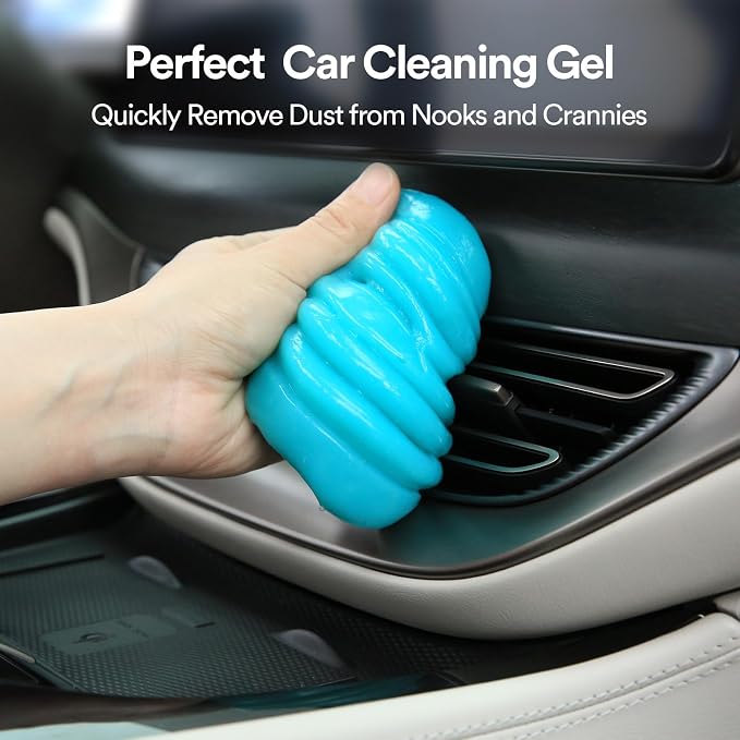 PULIDIKI Car Cleaning Gel Car Detailing Putty Car Putty Auto Cleaning Kits | Car Slime Cleaner Dust Cleaning Gel for Car Interior Cleaner Car Accessories Blue Purple (2Pack)