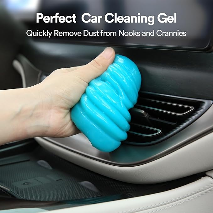 PULIDIKI Car Cleaning Gel Car Cleaning Putty Car Putty Auto Detail Tools | Car Slime Cleaner Dust Cleaning Gel for Car Interior Cleaner Car Cleaning Supplies Cleaning Kit Car Accessories Blue 2Pack