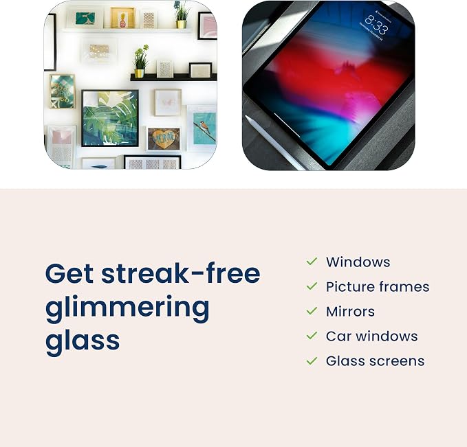 Truly Free Natural Glass Cleaner Kit - Removes Dirt & Debris for Sparkling Clean Windows & Glass Surfaces at Home, Office & Garage, Includes 16 oz Reusable Empty Bottle + Two Fills, 3 oz ea.