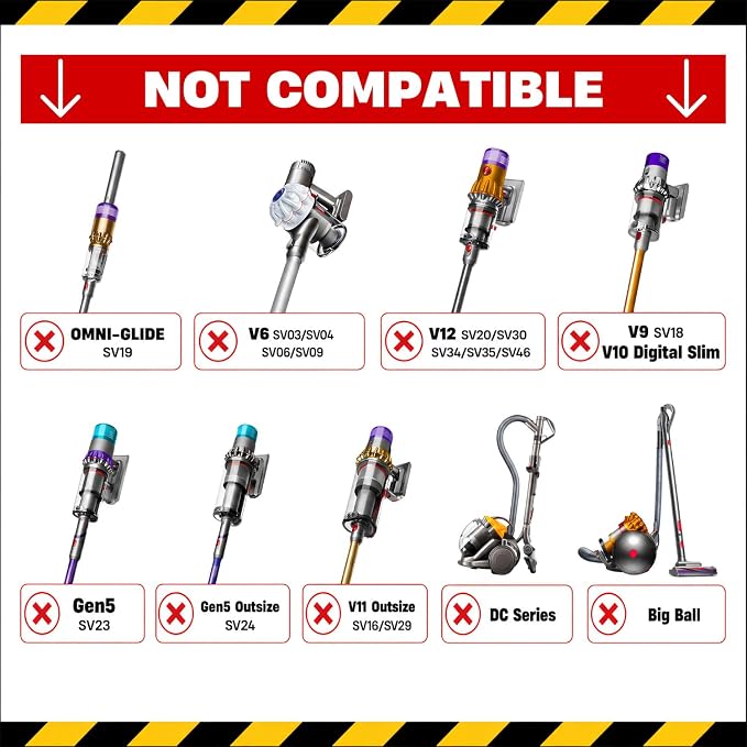 for Dyson V7 V8 V10 V11 V15 Vacuum Cleaners - Mini Motorized Brush Head - Pet Hair Removal Vacuum Attachment, Mini Hair Screw Tool for Carpeted Stairs, Couch Cushions, Upholstery & Car Carpet