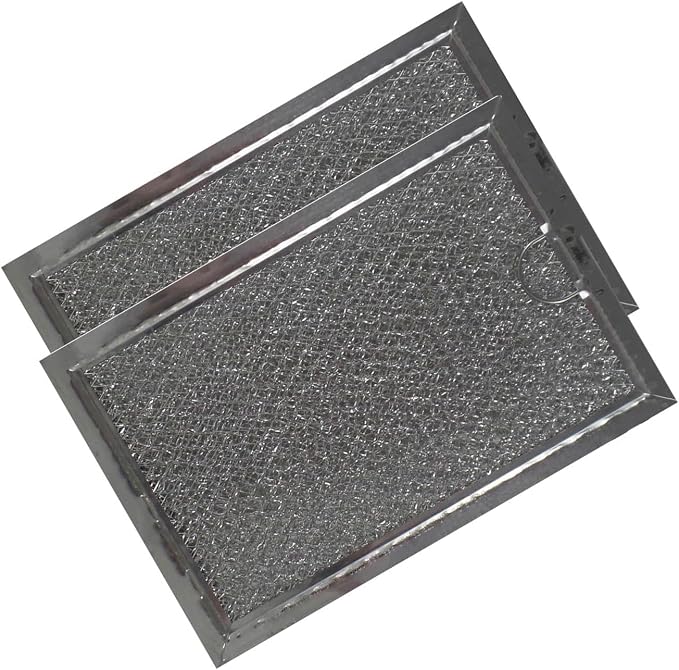 Aluminum Mesh Microwave Oven Grease Filter Replacement for GE Fits for GE AH228019 Aluminum Mesh Grease Microwave Filter Replacements, 5" x 7-5/8" x 3/32", 2-Pack
