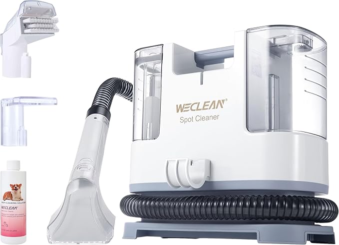 WECLEAN C1 Portable Extractor for Couch and Carpet Cleaner Upholstery Cleaner with Deep Cleaning Solution